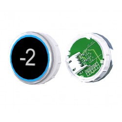TOPAZ Button Venus XL black tone blue stainless steel with JST connector -2 - OCTÉ