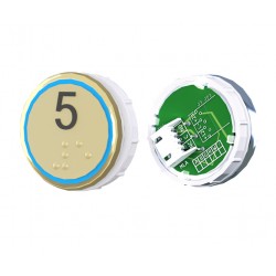 TOPAZ Button Venus XL blue gold tone with JST 5 - OCTÉ