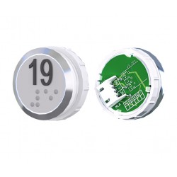 TOPAZ Button HR white stainless steel with JST connector 19 - OCTÉ