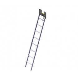 Pre-wired tiltable ladder for pit access (h 2.4 m) EN 81-20 - OCTÉ