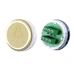 TOPAZ Button C & P white gold color with screw terminal ALARM - OCTÉ