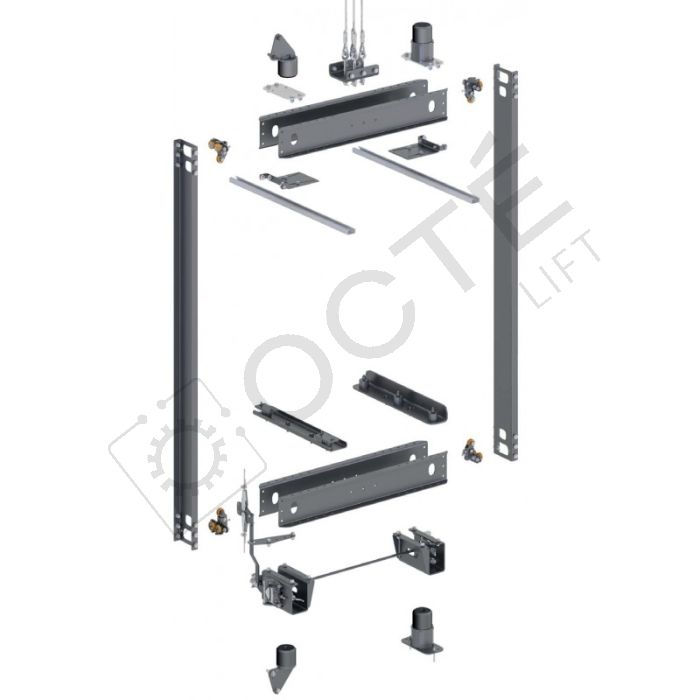 NEMO KIT étrier pour guide T jusqu'à 630 kg et 1 m/s