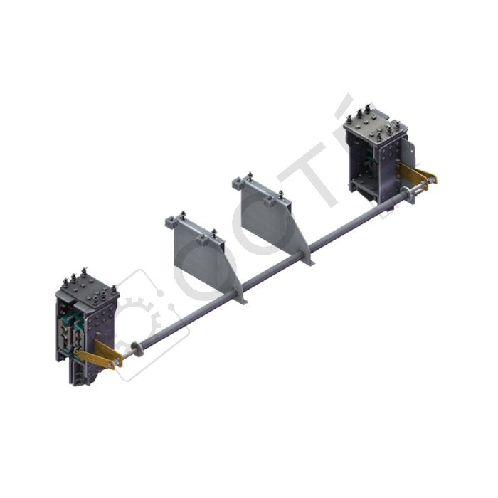 Traverse basse pour guide T jusqu'à 13000 kg
