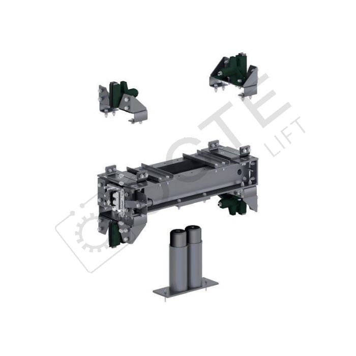 Traverse basse pour guide T jusqu'à 1000 kg et 1,6 m/s