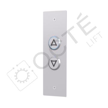 TOPAZ HR boite palière inox brossé précâblée 2 boutons