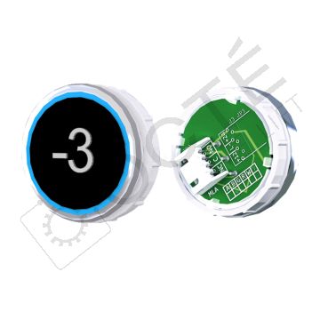 Bouton VENUS XL Braille Col. Inox fond noir JST bleu -3