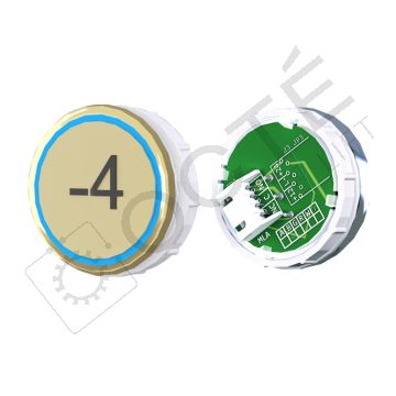 Bouton VENUS XL Braille Col. et fond ton or JST bleu -4