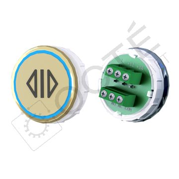 Bouton VENUS XL S. Braille Col. et fond ton or Vis (1 ct) bleu OUVERTURE