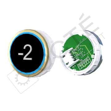 Bouton VENUS XL Braille Col. ton or fond noir JST bleu -2