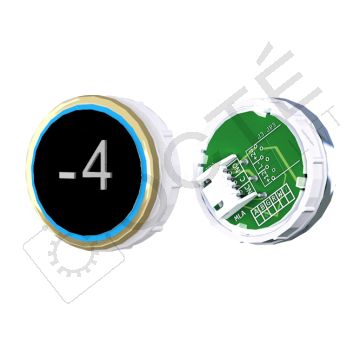 Bouton VENUS XL Braille Col. ton or fond noir JST bleu -4