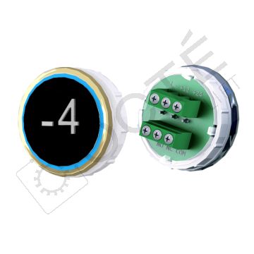 Bouton VENUS XL Braille Col. ton or fond noir Vis (1 ct) bleu -4