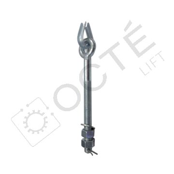 Piton à œil rond M20 lg. 150 mm pour câble Ø13 à 14 avec cosse-cœur