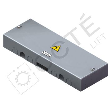 VERSO Boîtier toit de cabine tôle peinte RAL9011 EN 81-20 + prise 230 V type E