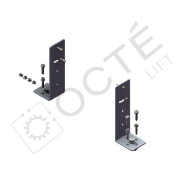 VERSO fixations boîtier toit de cabine tôle sur rail C (position verticale)