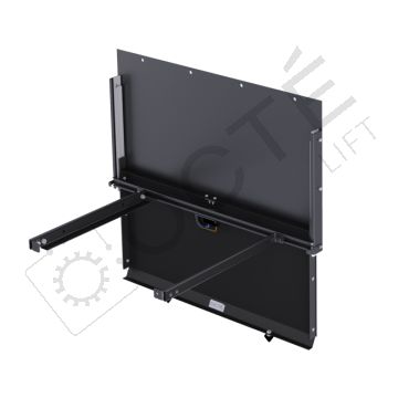 Garde-pieds rétractable 2 vantaux PL 0700 tôle inox couleur noire