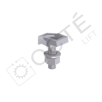 T-clips N°4 M16 raw steel with nut (x20)