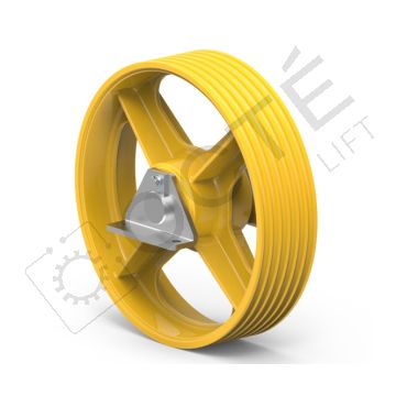 Divertor pulley with supports Ø550 3xØ12-13 P=20 axle Ø55 O=000 EE=120 S=180