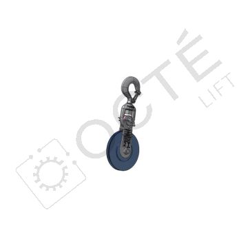 Poulie de mouflage 2T Ø 200, câble Ø 10,2 mm maxi pour treuil Liftho