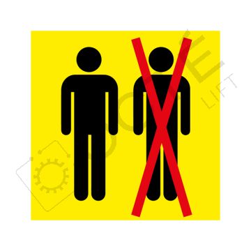 Panonceau - accès toit de cabine et (ou) cuvette - 1 personne