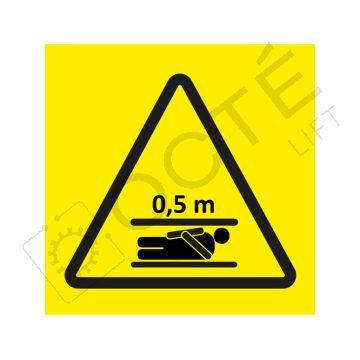 Panonceau - position dans le volume de sécurité - allongé (0,5 m)