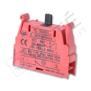 Contact auxiliaire NC rouge