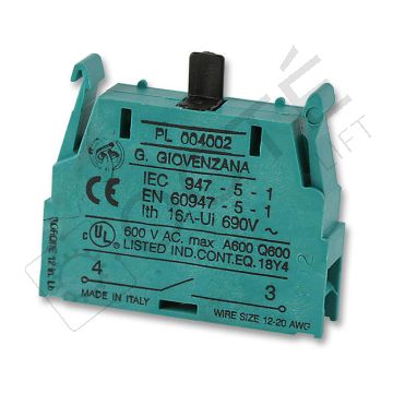 Contact auxiliaire NO vert