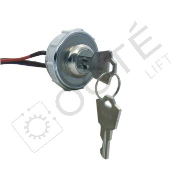 Contact à clé, 2 positions / 1 retrait, 1 contact NO