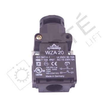 WZA11 BBA-KIPP Contact de sécurité NC/NO, IP66, couvercle à charnière