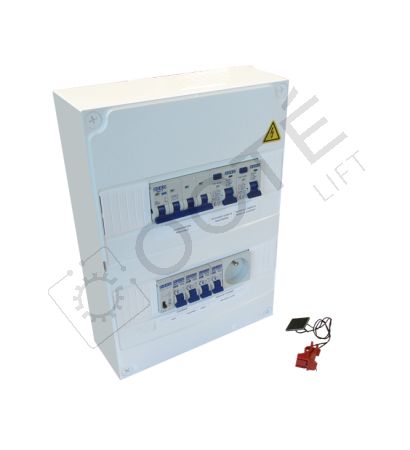 Coffret d'alimentation machinerie disjoncteur t&eacute;trapolaire C25A