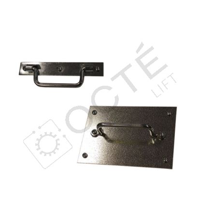 Ensemble poign&eacute;es de trappe et plaque de propret&eacute;