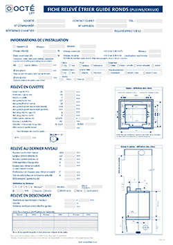 Survey forms Car frame on round guides